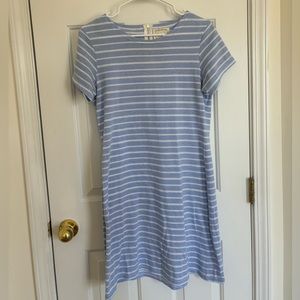 STS sail to sable blue and white striped dress